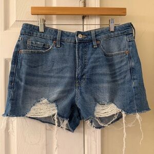Old Navy Blue Distressed Jean Shorts